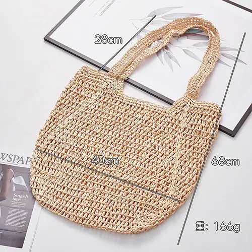 Stylish Woven Fabric Tote Bag for Casual Use